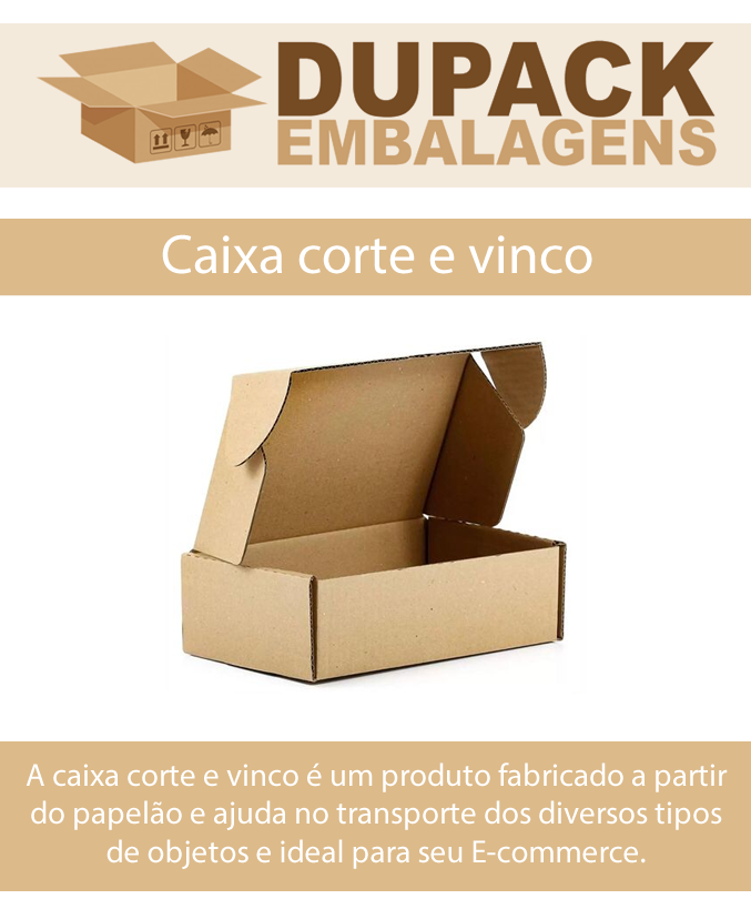 Caixa corte e vinco